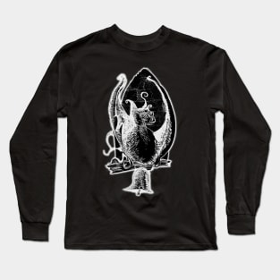 The Haunter of the Dark - negative - Lovecraftian inspired art and designs Long Sleeve T-Shirt